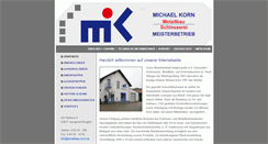 Desktop Screenshot of metallbau-korn.de